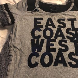 NWT Free People Crochet sided tshirt ADORABLE SZ M